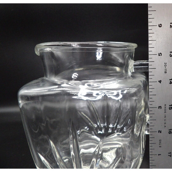 Federal Glass Star Clear Pitcher 36 oz Pressed Glass USA Juice Barware Vintage - Picture 2 of 6